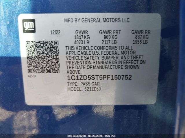 Photo 8 VIN: 1G1ZD5ST5PF150752 - CHEVROLET MALIBU 