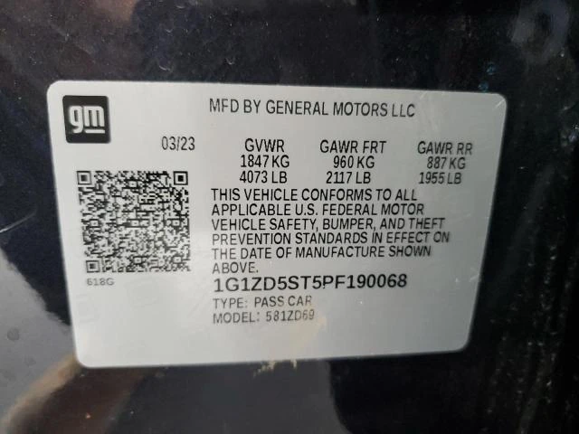 Photo 12 VIN: 1G1ZD5ST5PF190068 - CHEVROLET MALIBU LT 