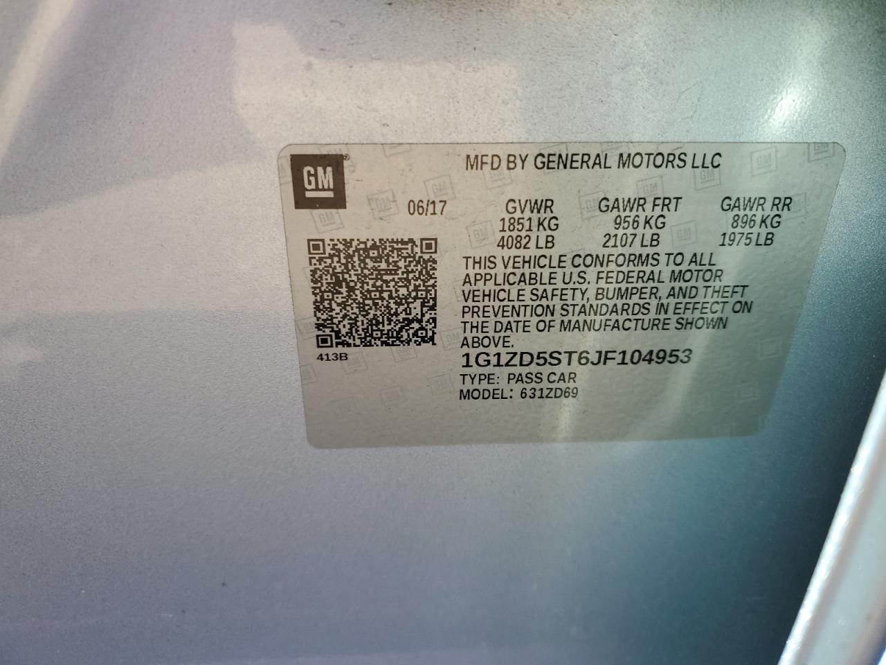 Photo 11 VIN: 1G1ZD5ST6JF104953 - CHEVROLET MALIBU 