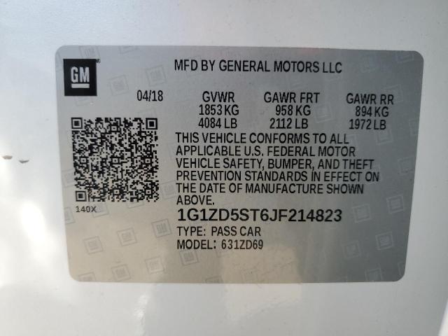 Photo 12 VIN: 1G1ZD5ST6JF214823 - CHEVROLET MALIBU LT 