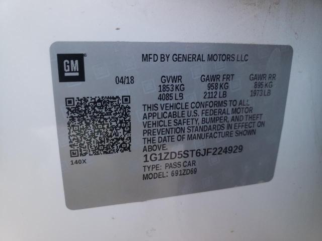 Photo 9 VIN: 1G1ZD5ST6JF224929 - CHEVROLET MALIBU LT 