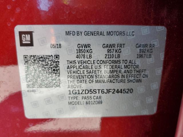 Photo 9 VIN: 1G1ZD5ST6JF244520 - CHEVROLET MALIBU LT 