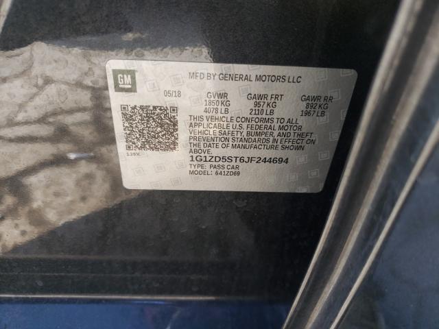 Photo 9 VIN: 1G1ZD5ST6JF244694 - CHEVROLET MALIBU LT 