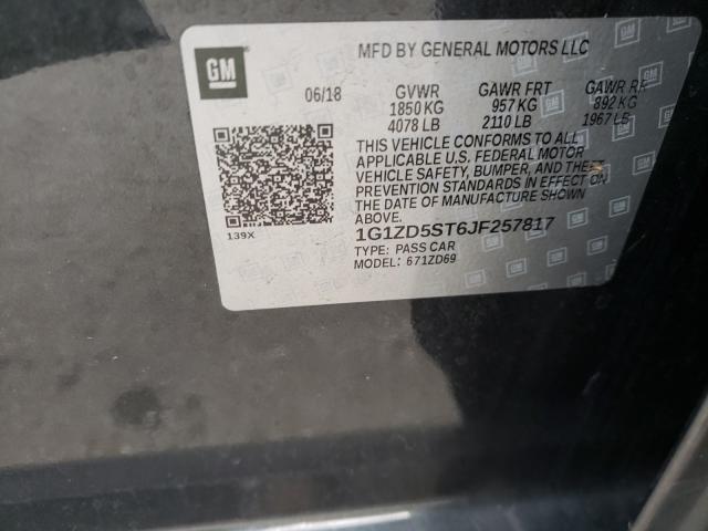 Photo 9 VIN: 1G1ZD5ST6JF257817 - CHEVROLET MALIBU 