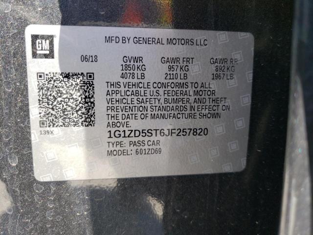 Photo 9 VIN: 1G1ZD5ST6JF257820 - CHEVROLET MALIBU LT 