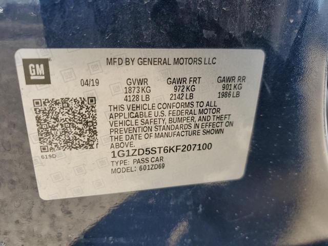 Photo 12 VIN: 1G1ZD5ST6KF207100 - CHEVROLET MALIBU LT 