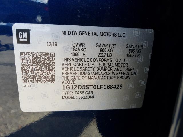 Photo 9 VIN: 1G1ZD5ST6LF068426 - CHEVROLET MALIBU LT 