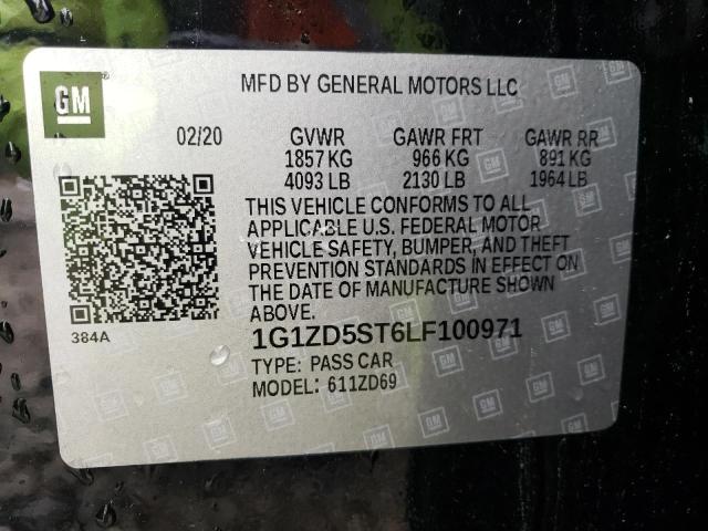 Photo 12 VIN: 1G1ZD5ST6LF100971 - CHEVROLET MALIBU LT 