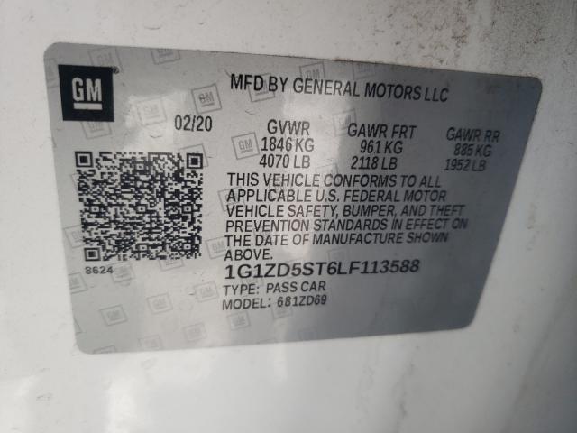 Photo 9 VIN: 1G1ZD5ST6LF113588 - CHEVROLET MALIBU LT 