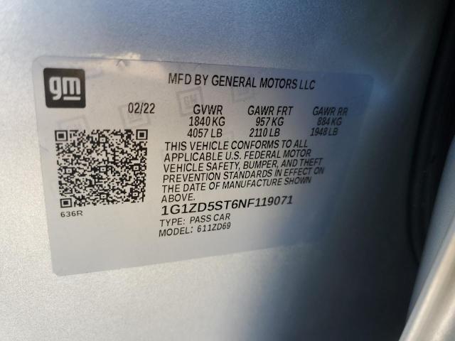 Photo 11 VIN: 1G1ZD5ST6NF119071 - CHEVROLET MALIBU LT 