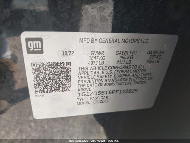 Photo 8 VIN: 1G1ZD5ST6PF122829 - CHEVROLET MALIBU 