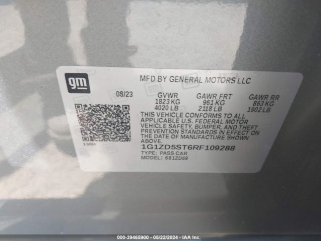 Photo 8 VIN: 1G1ZD5ST6RF109288 - CHEVROLET MALIBU 