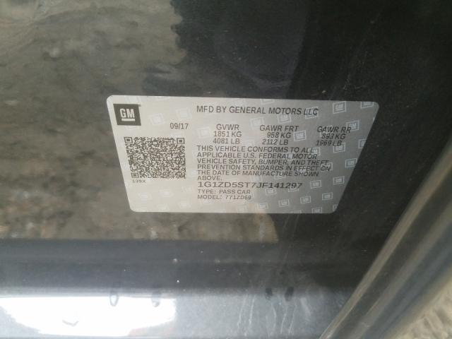 Photo 9 VIN: 1G1ZD5ST7JF141297 - CHEVROLET MALIBU LT 