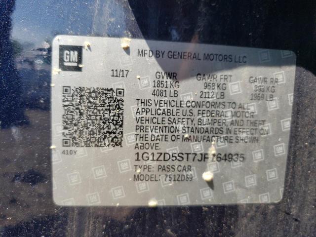 Photo 11 VIN: 1G1ZD5ST7JF164935 - CHEVROLET MALIBU 