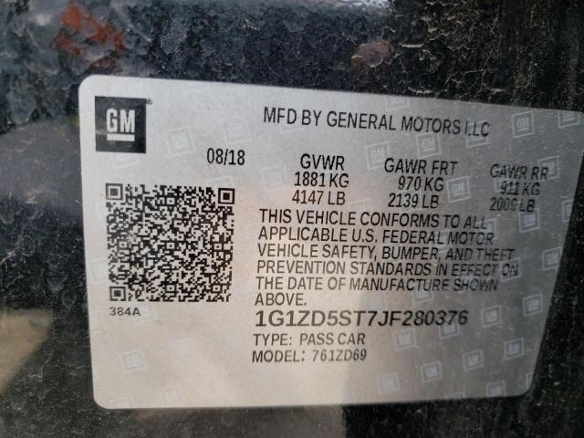 Photo 9 VIN: 1G1ZD5ST7JF280376 - CHEVROLET MALIBU LT 