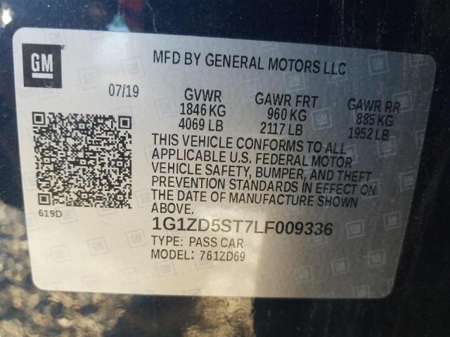 Photo 9 VIN: 1G1ZD5ST7LF009336 - CHEVROLET MALIBU 