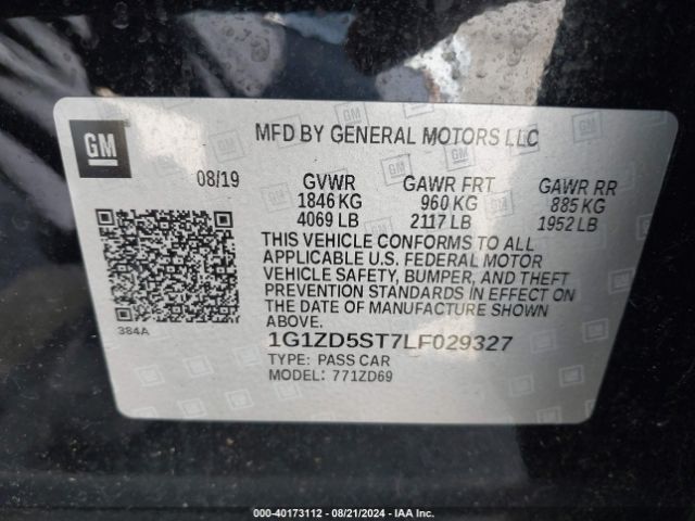 Photo 8 VIN: 1G1ZD5ST7LF029327 - CHEVROLET MALIBU 