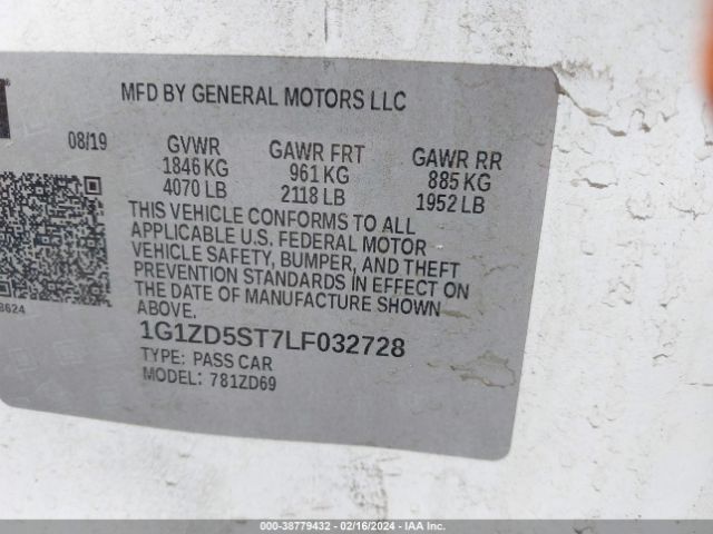 Photo 8 VIN: 1G1ZD5ST7LF032728 - CHEVROLET MALIBU 