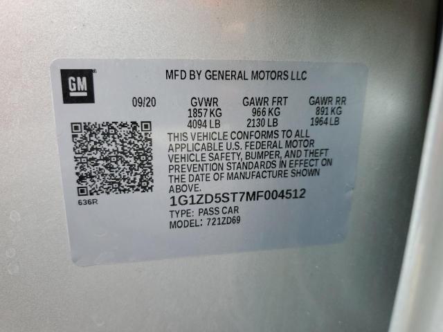 Photo 11 VIN: 1G1ZD5ST7MF004512 - CHEVROLET MALIBU LT 