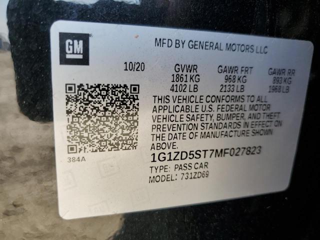 Photo 11 VIN: 1G1ZD5ST7MF027823 - CHEVROLET MALIBU LT 