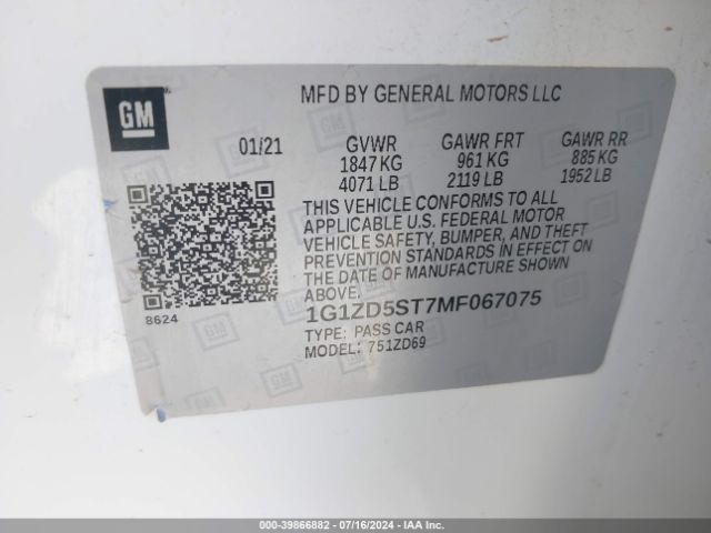 Photo 8 VIN: 1G1ZD5ST7MF067075 - CHEVROLET MALIBU 