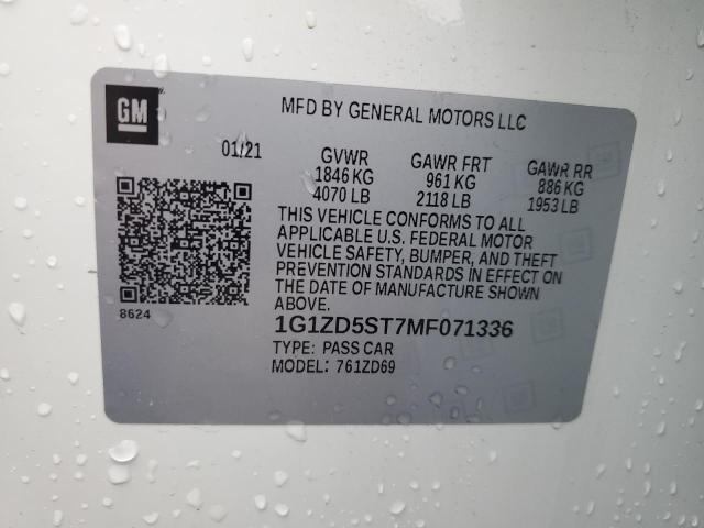 Photo 11 VIN: 1G1ZD5ST7MF071336 - CHEVROLET MALIBU LT 