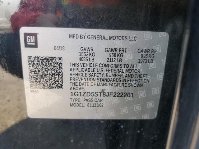 Photo 11 VIN: 1G1ZD5ST8JF222261 - CHEVROLET MALIBU LT 