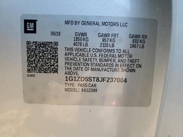 Photo 11 VIN: 1G1ZD5ST8JF237004 - CHEVROLET MALIBU LT 