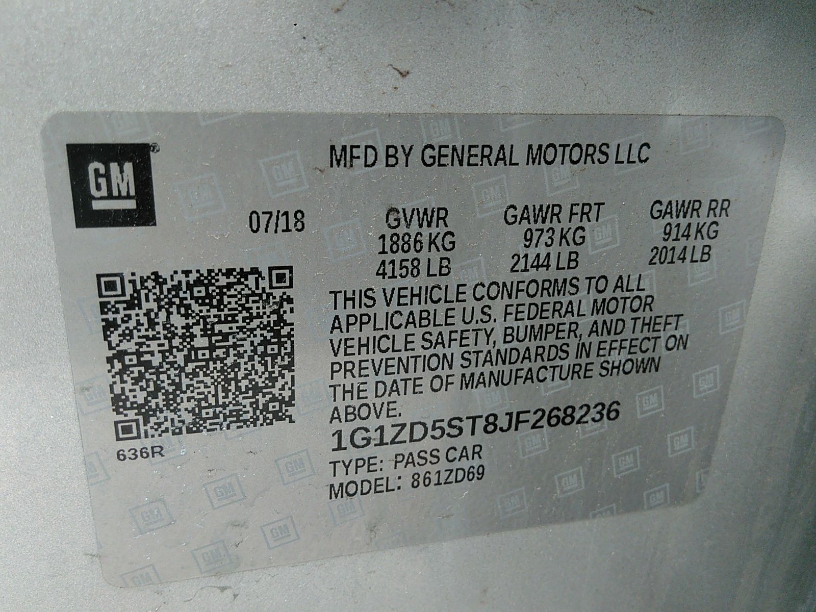 Photo 9 VIN: 1G1ZD5ST8JF268236 - CHEVROLET MALIBU 