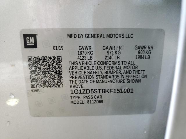 Photo 11 VIN: 1G1ZD5ST8KF151001 - CHEVROLET MALIBU LT 