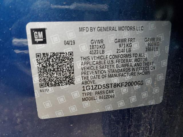 Photo 11 VIN: 1G1ZD5ST8KF200066 - CHEVROLET MALIBU 