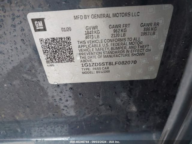 Photo 8 VIN: 1G1ZD5ST8LF082070 - CHEVROLET MALIBU 