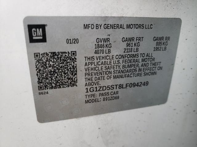 Photo 9 VIN: 1G1ZD5ST8LF094249 - CHEVROLET MALIBU LT 