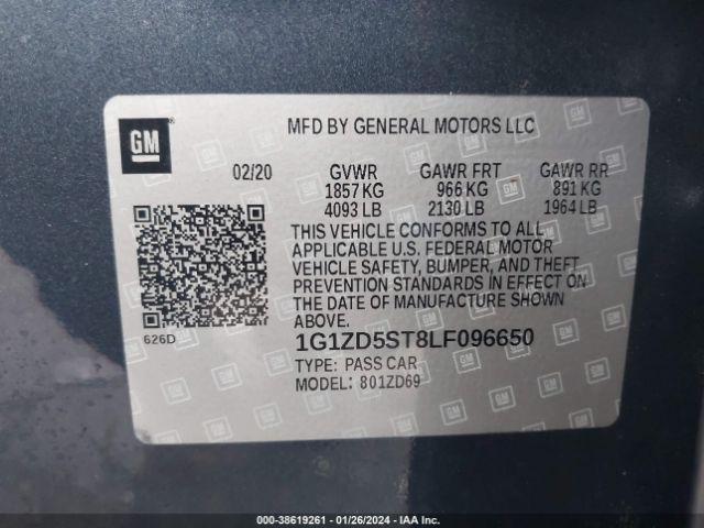 Photo 8 VIN: 1G1ZD5ST8LF096650 - CHEVROLET MALIBU 