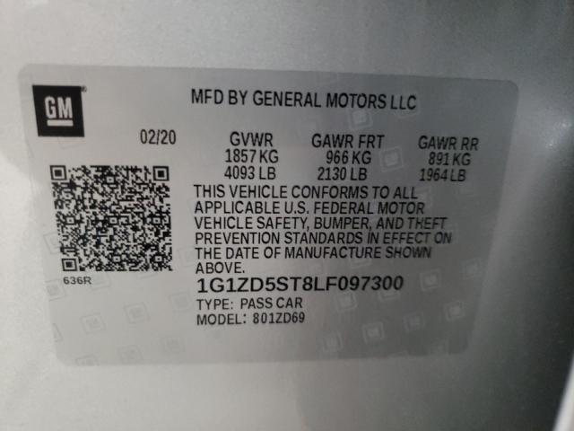 Photo 9 VIN: 1G1ZD5ST8LF097300 - CHEVROLET MALIBU LT 