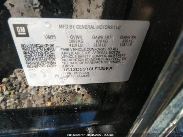 Photo 8 VIN: 1G1ZD5ST8LF125936 - CHEVROLET MALIBU 