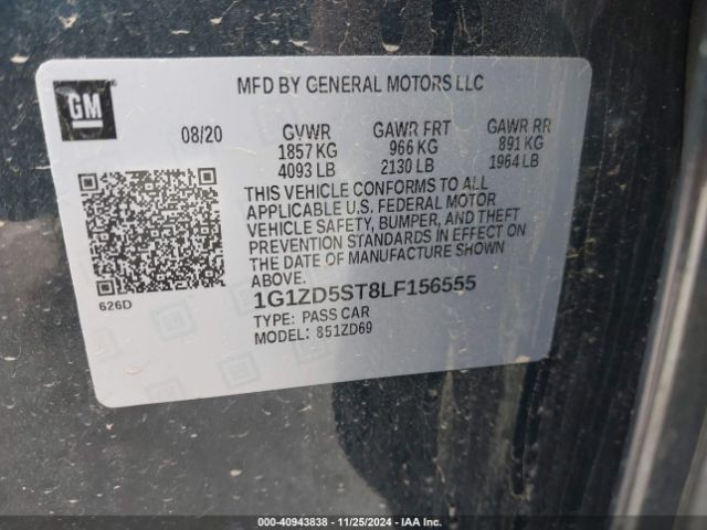 Photo 8 VIN: 1G1ZD5ST8LF156555 - CHEVROLET MALIBU 