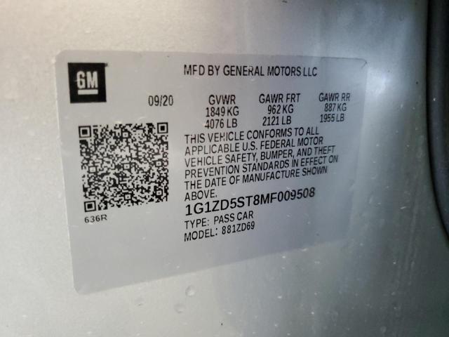 Photo 11 VIN: 1G1ZD5ST8MF009508 - CHEVROLET MALIBU LT 