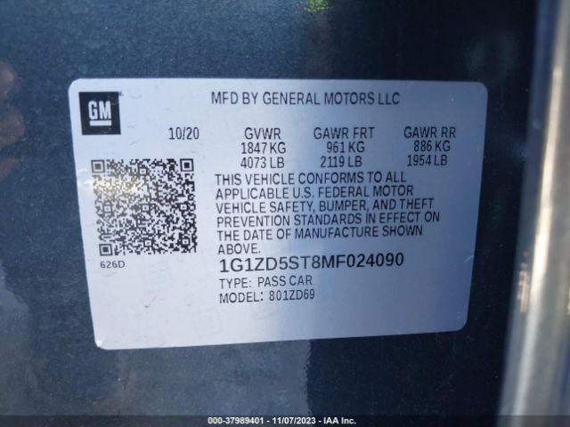 Photo 8 VIN: 1G1ZD5ST8MF024090 - CHEVROLET MALIBU 