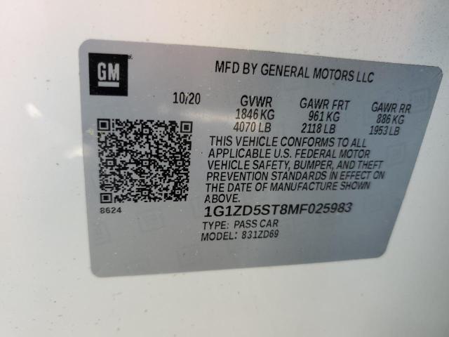 Photo 11 VIN: 1G1ZD5ST8MF025983 - CHEVROLET MALIBU 