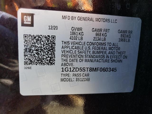 Photo 11 VIN: 1G1ZD5ST8MF060345 - CHEVROLET MALIBU LT 