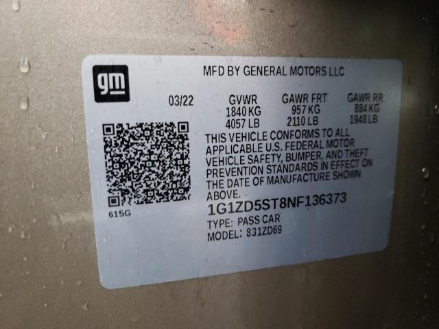 Photo 11 VIN: 1G1ZD5ST8NF136373 - CHEVROLET MALIBU LT 