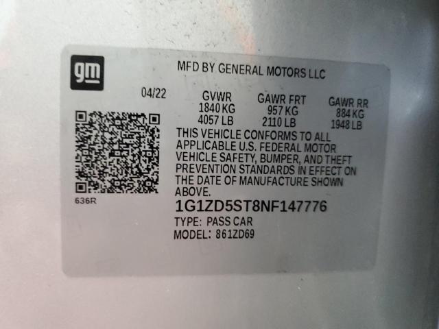 Photo 12 VIN: 1G1ZD5ST8NF147776 - CHEVROLET MALIBU LT 