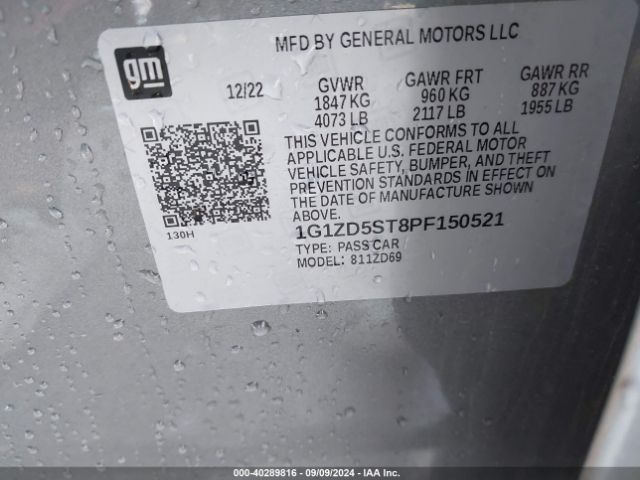 Photo 8 VIN: 1G1ZD5ST8PF150521 - CHEVROLET MALIBU 