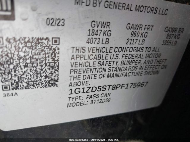 Photo 8 VIN: 1G1ZD5ST8PF175967 - CHEVROLET MALIBU 