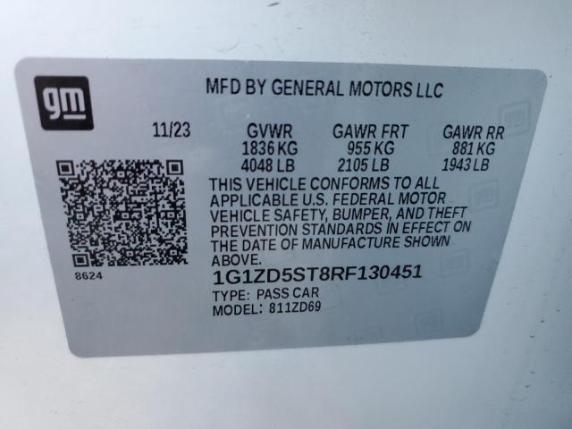 Photo 11 VIN: 1G1ZD5ST8RF130451 - CHEVROLET MALIBU LT 