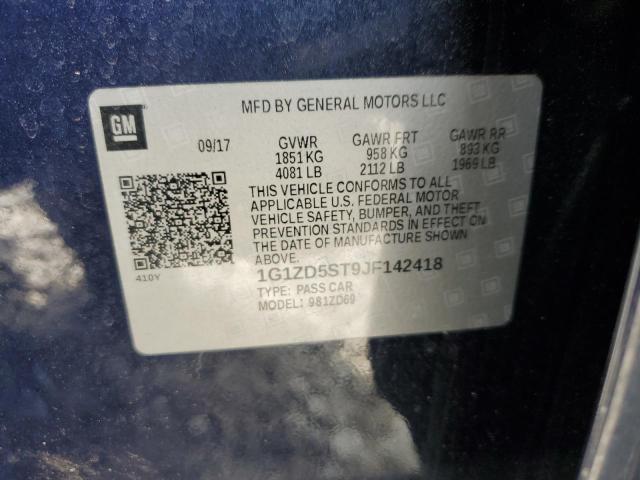 Photo 11 VIN: 1G1ZD5ST9JF142418 - CHEVROLET MALIBU LT 