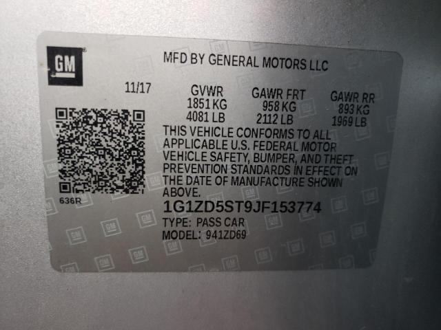 Photo 11 VIN: 1G1ZD5ST9JF153774 - CHEVROLET MALIBU LT 