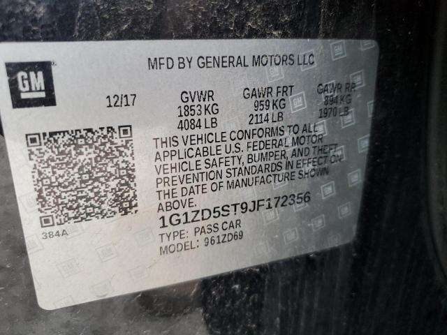 Photo 11 VIN: 1G1ZD5ST9JF172356 - CHEVROLET MALIBU LT 