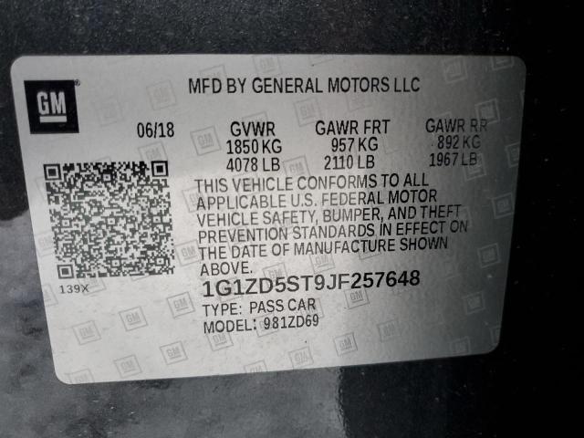 Photo 11 VIN: 1G1ZD5ST9JF257648 - CHEVROLET MALIBU 